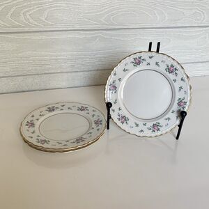 Sweet Briar Princess China Bread Plates Dinnerware Set Of 3